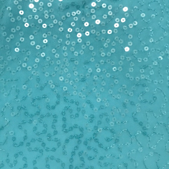 Joan Rivers Teal sequenced tank top - Picture 4 of 4